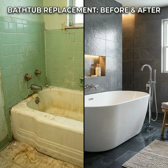 Full bathroom renovation Puyallup — new vanity, tile and frameless glass shower